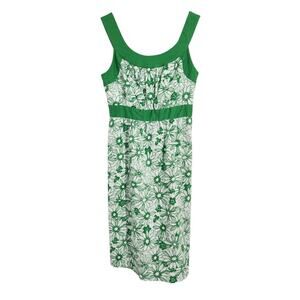 A.N.A. Green Floral Sleeveless Dress Womens Size 4